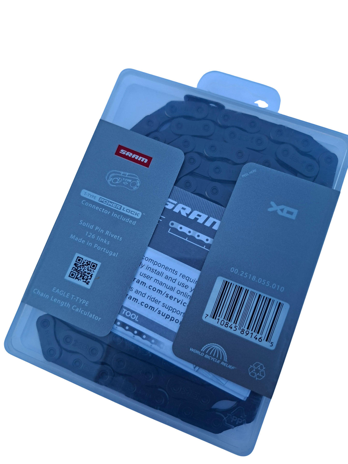 SRAM X0 Eagle T-Type Chain 12 Speed | 126 Links Dark Polar | Flattop Solid Pin PowerLock E-MTB Approved - Image 5