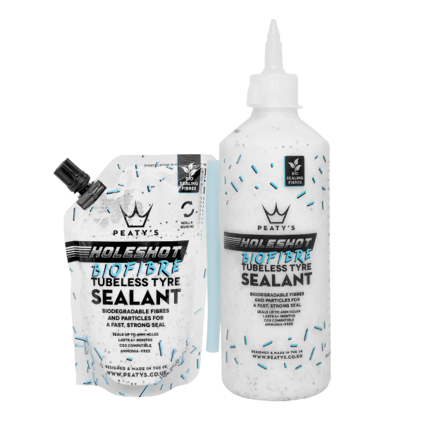 Peaty’s Holeshot BioFibre Tubeless Tyre Sealant