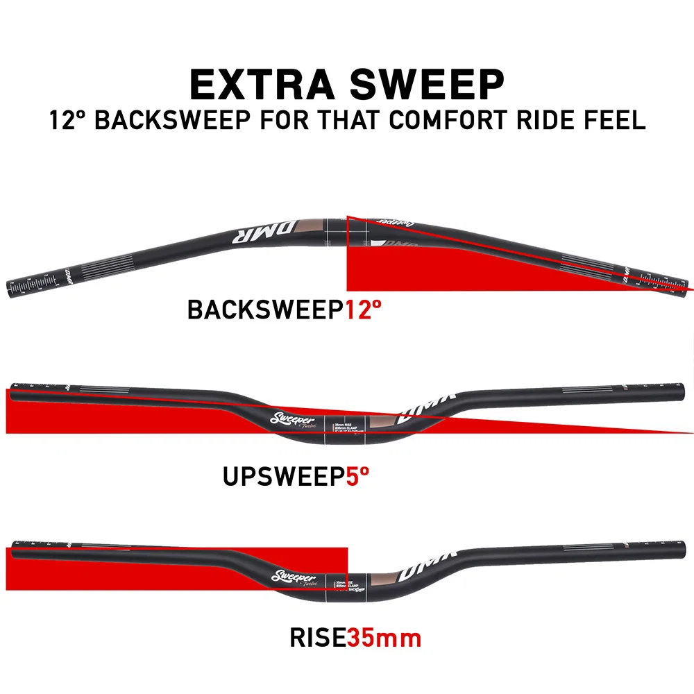 DMR Sweeper Handlebar – 12° Backsweep MTB & eBike Handlebar - Image 8