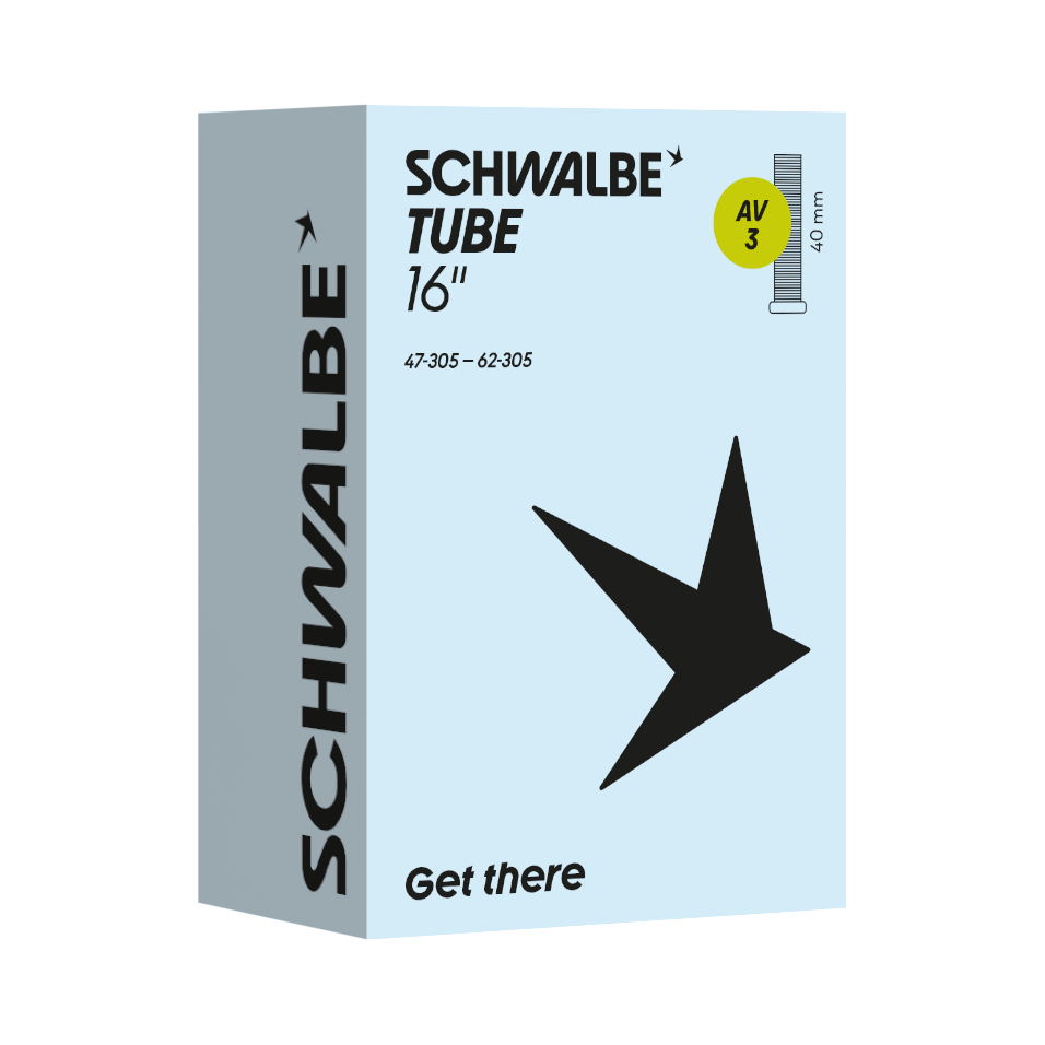 Schwalbe AV3 16 x 1.75–2.40" Bicycle Inner Tube – Schrader Valve 40mm - Image 5