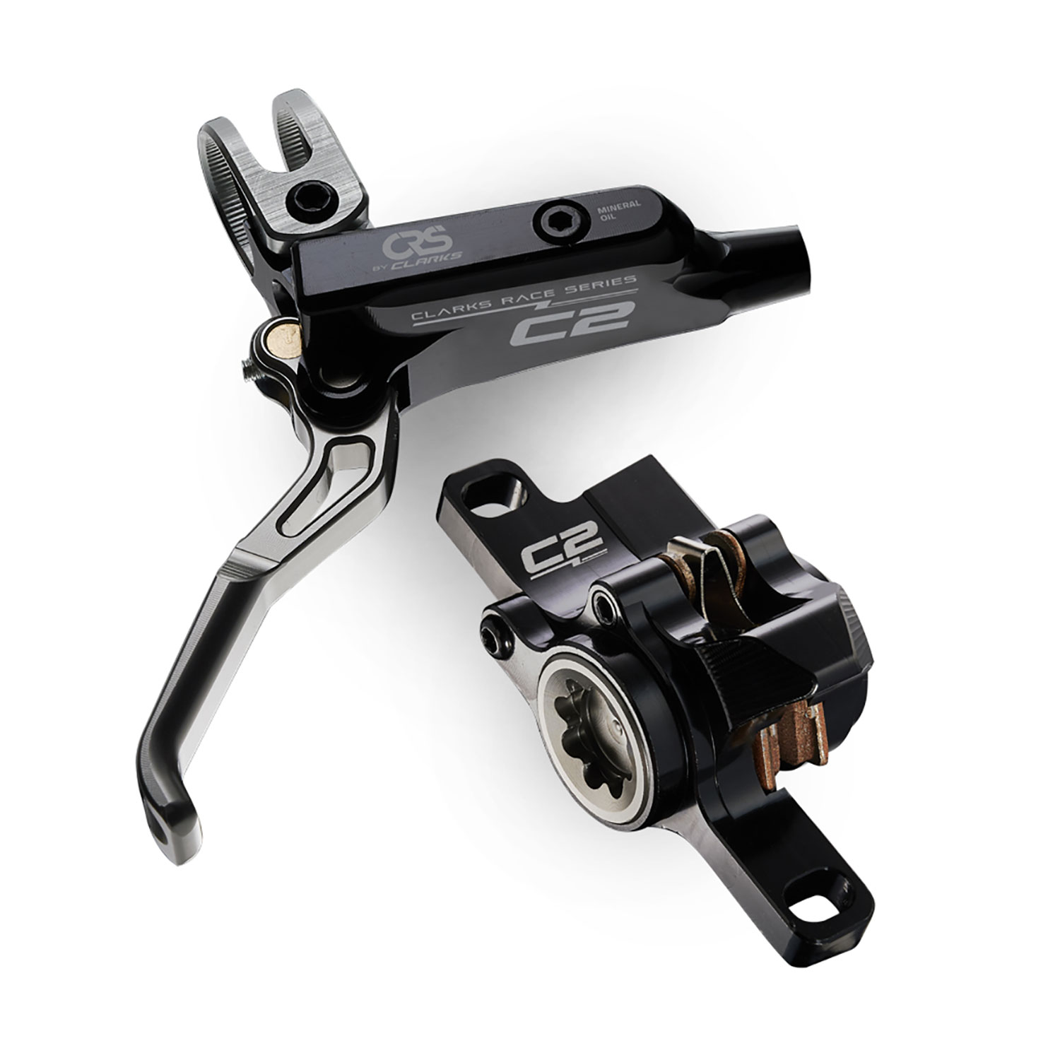 Clarks C2 Hydraulic Disc Brake Set | CNC Race Series | 160mm Rotors – MTB / E-Bike – Black - Image 5