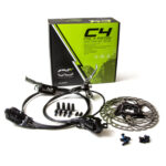Clarks C4 Hydraulic Disc Brake Set | 4 Piston CRS Competition Level | 180/160mm Rotors – MTB / E-Bike