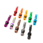 44mm Fast Flow Alloy Tubeless Presta Valves Pair | MTB, Gravel & Road | Dual Hole | Insert Compatible
