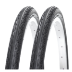 26 x 1.50 ATB Slick Tyres – Pair – Black – 40-559 – City, Hybrid & MTB Road Conversion Tyres