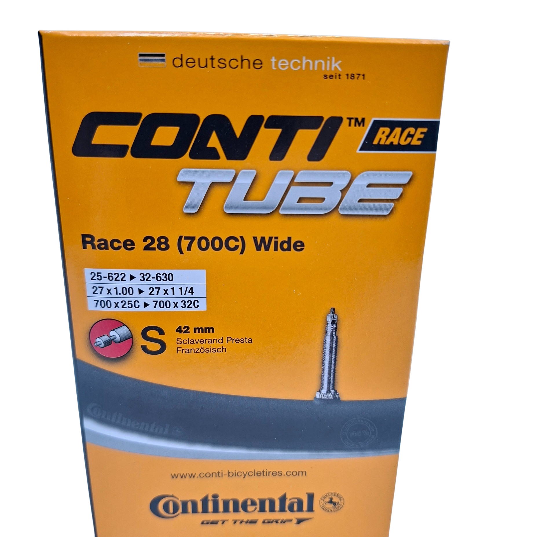 Continental Race 28 Wide Inner Tube – 700c / 27" – Presta Valve 42mm - Image 5