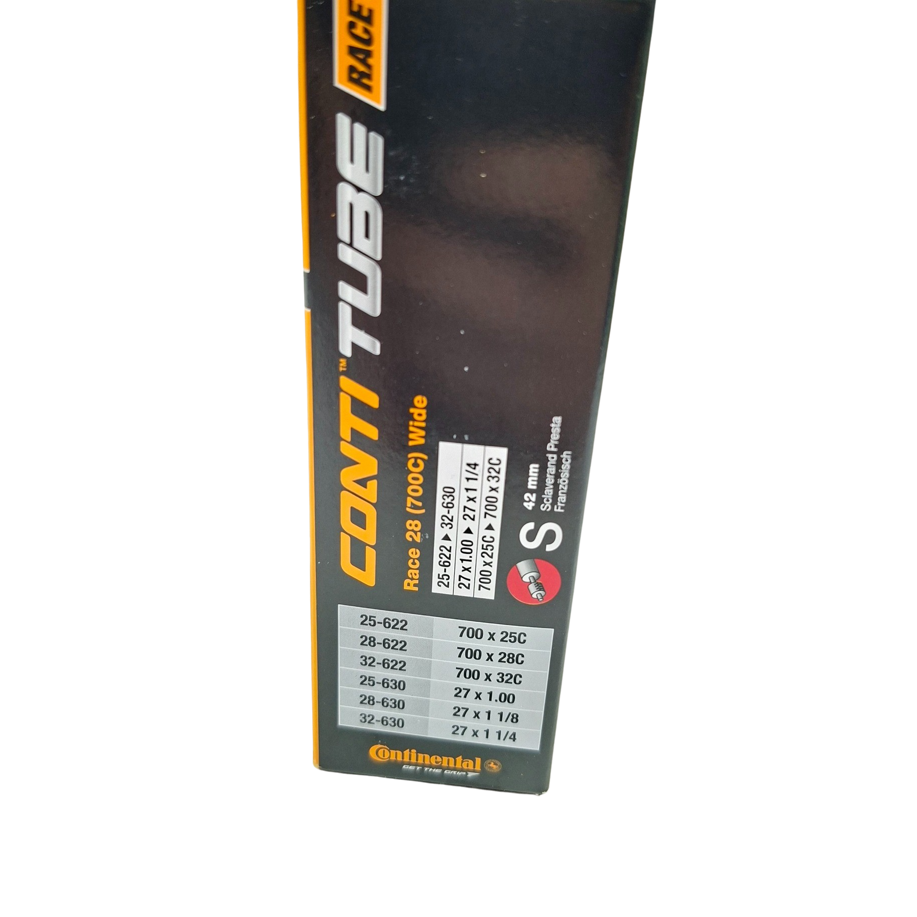 Continental Race 28 Wide Inner Tube – 700c / 27" – Presta Valve 42mm - Image 6