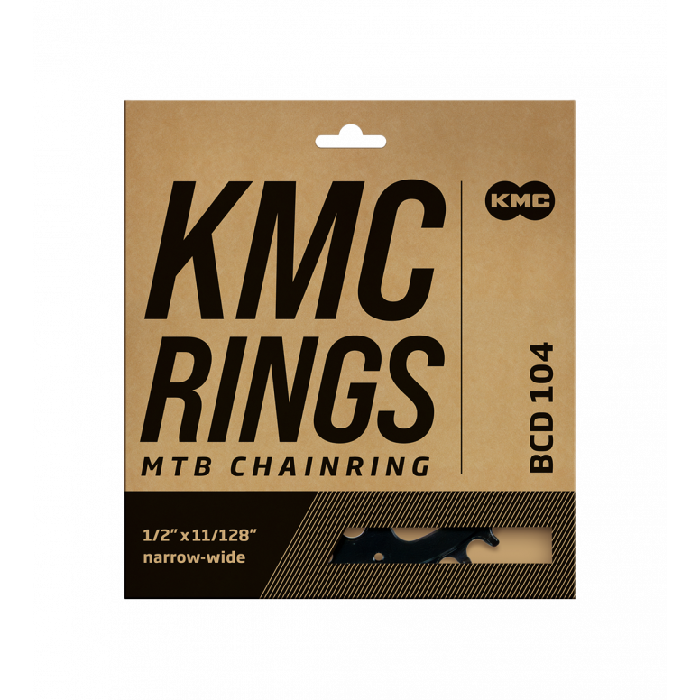 KMC 104BCD MTB Chainring – Narrow-Wide – 32T / 34T / 36T – Black or Aurora - Image 3