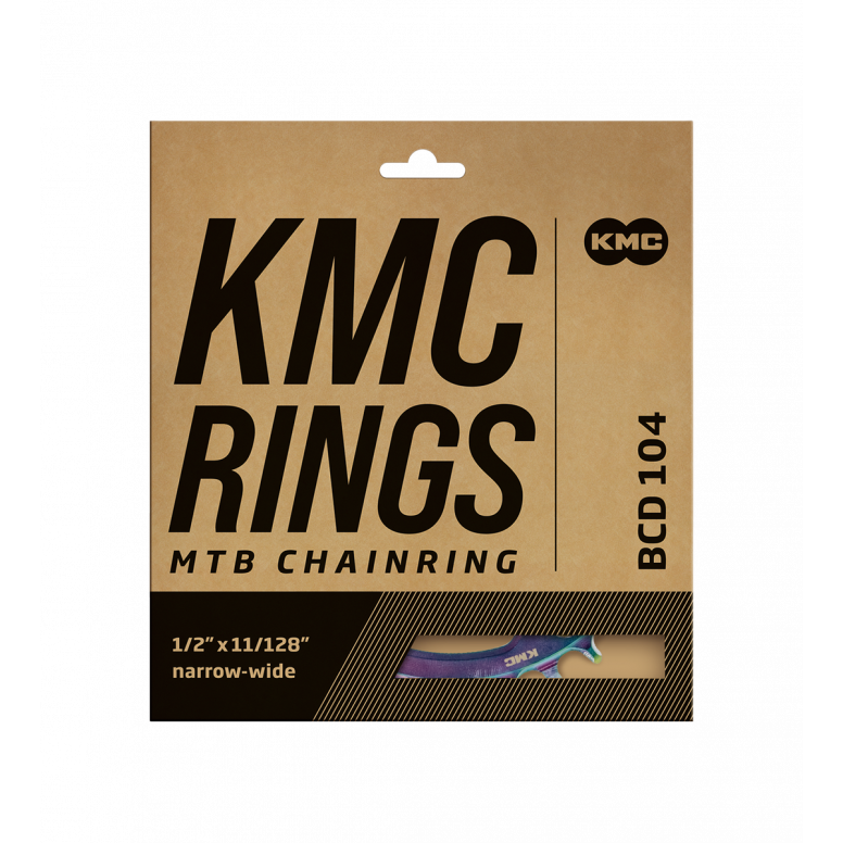 KMC 104BCD MTB Chainring – Narrow-Wide – 32T / 34T / 36T – Black or Aurora - Image 2